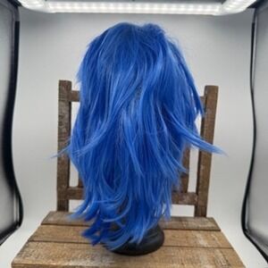 S-NOILITE Synthetic Cosplay Wig Unisex OS Blue New Layered Shaggy Anime TW280